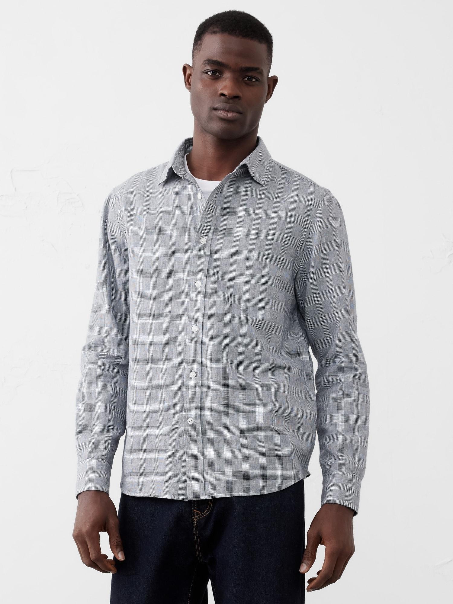 Slim Linen-Blend Shirt Product Image