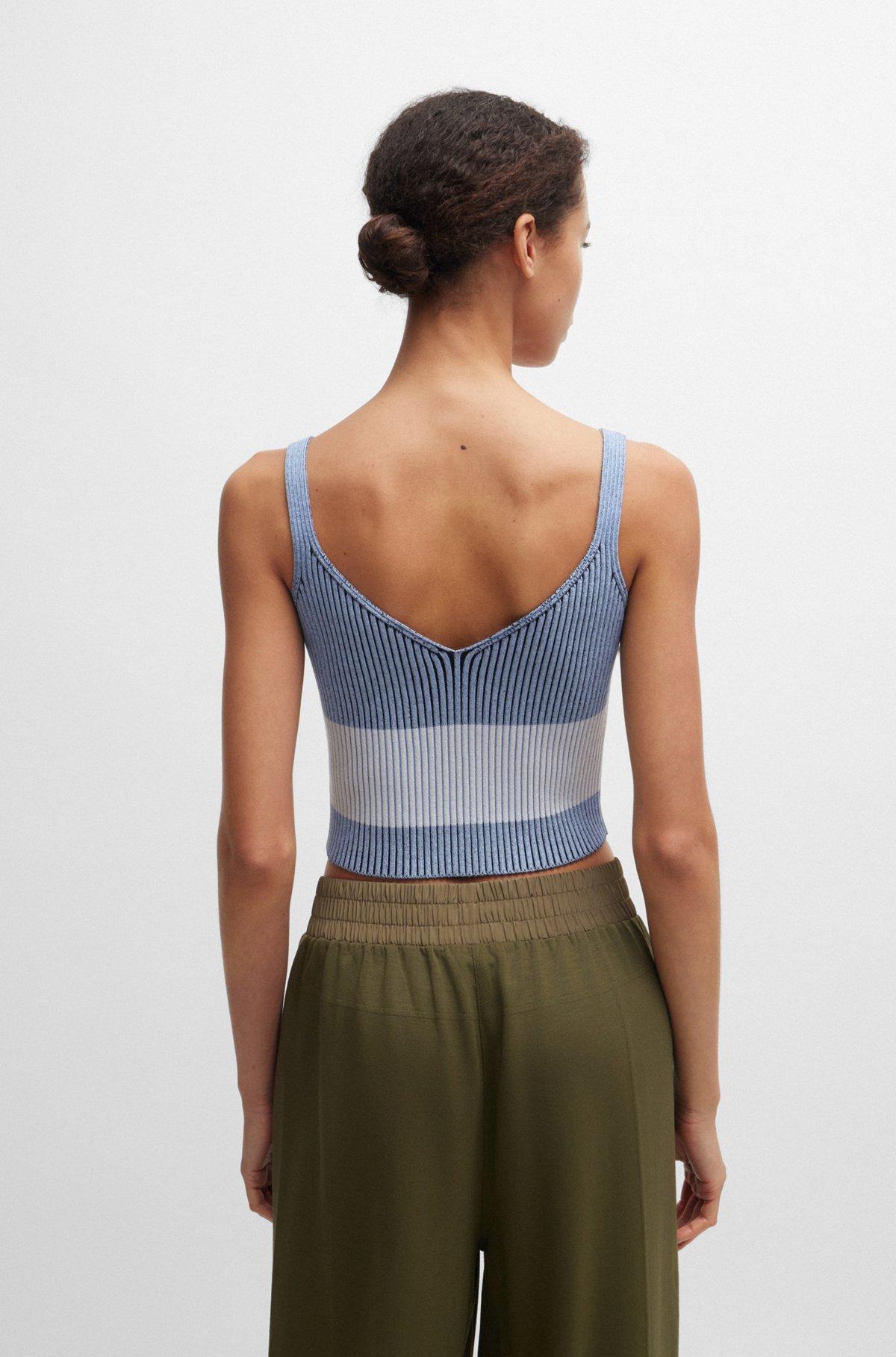 V-neck vest top in a ribbed knit Product Image