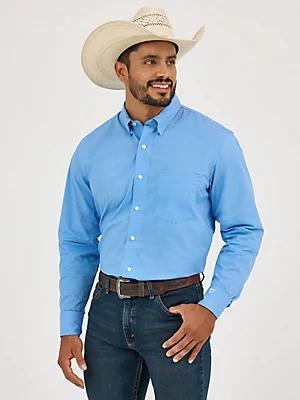 Men's Cody Johnson One Pocket Button Down Shirt in Gray Contrast Product Image