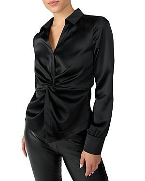 Sanctuary Easy On Me Satin Blouse (Sugar Plum) Women's Blouse Product Image
