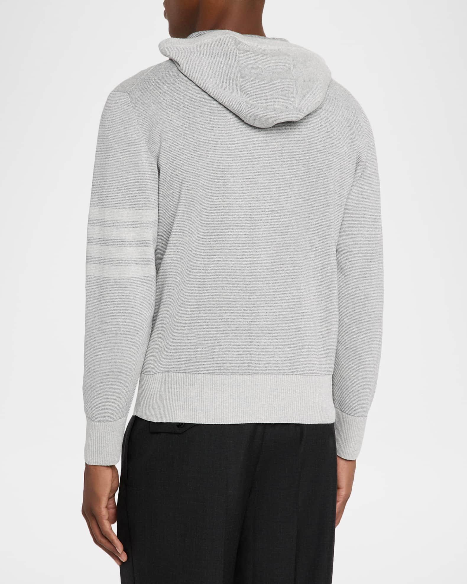 Men's Cotton 4-Bar Stripe Sleeve Full-Zip Hoodie Product Image