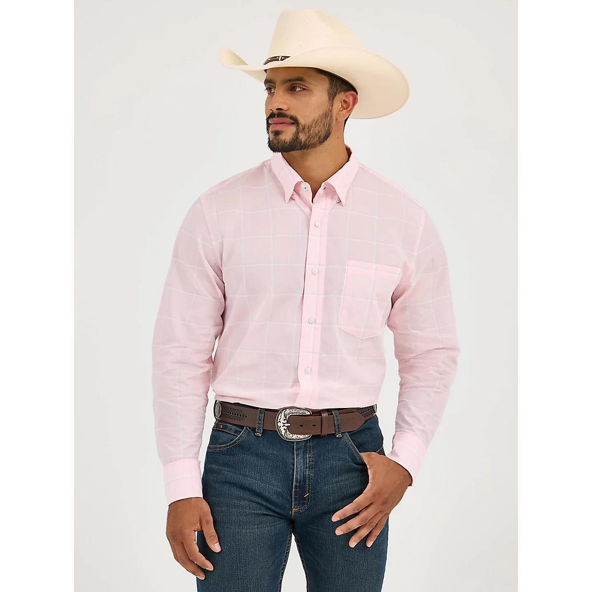 Men's Cody Johnson One Pocket Button Down Shirt in Gray Contrast Product Image