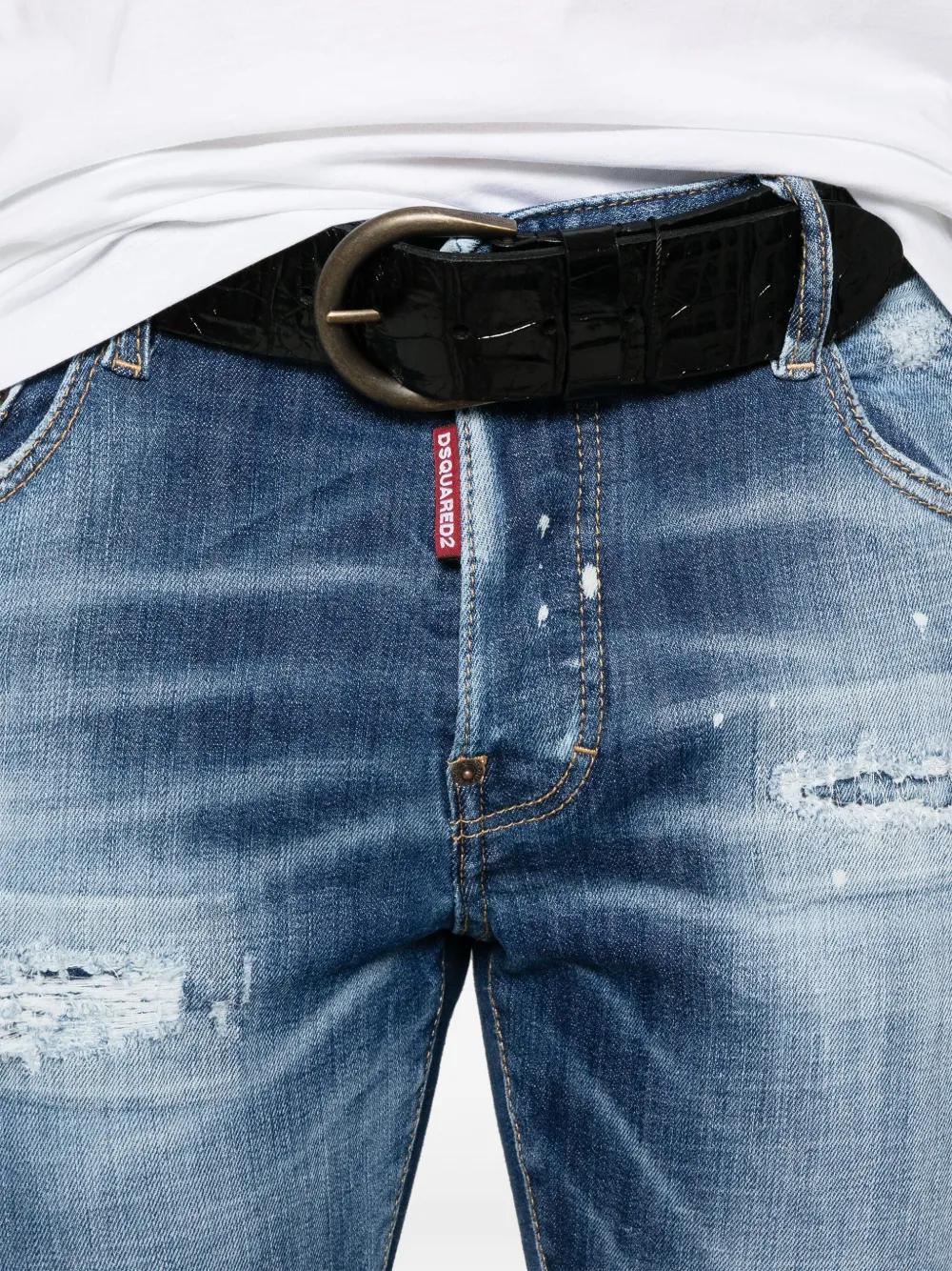 Skater distressed skinny jeans Product Image