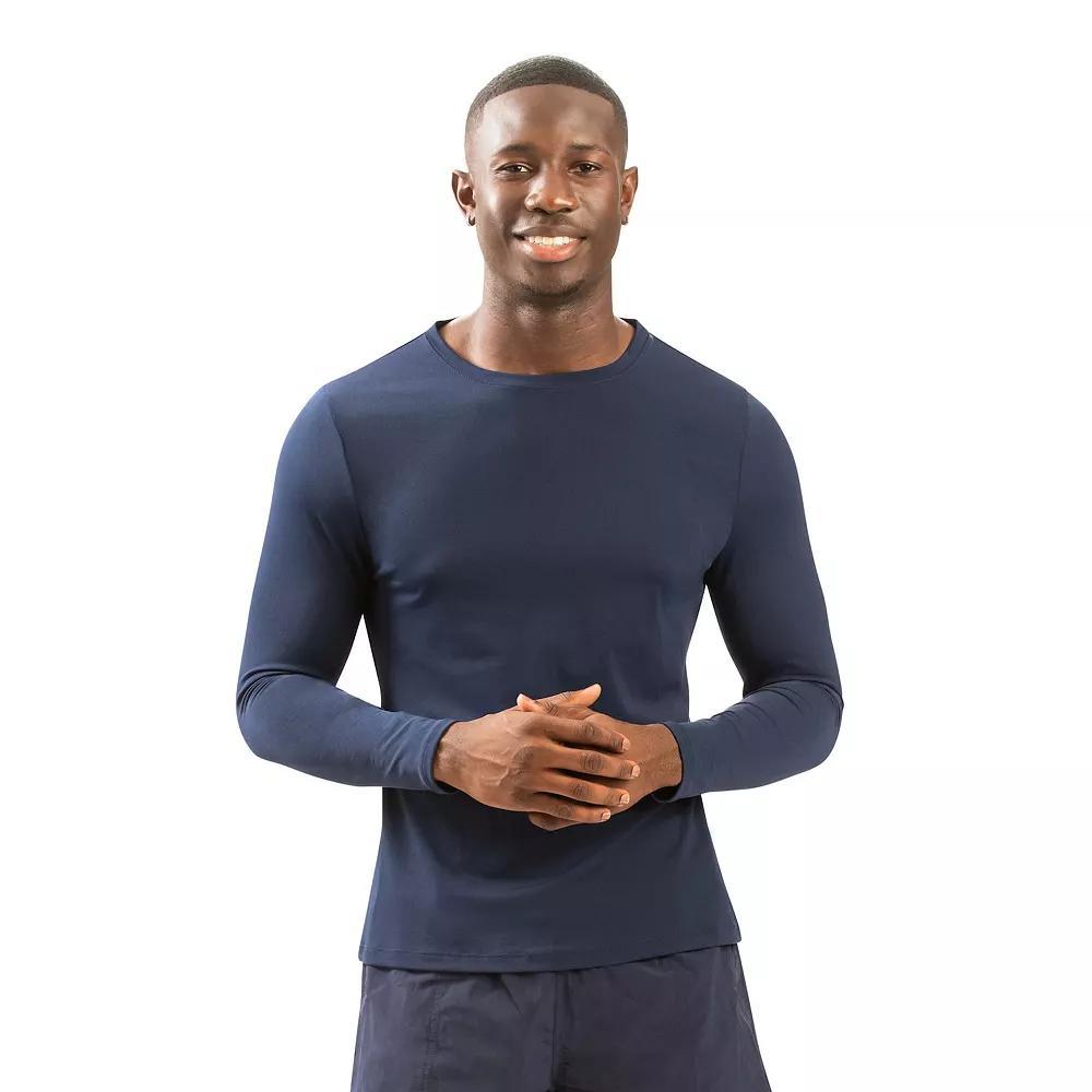 Men's Dolfin Solid Long Sleeve UPF 50+ Crewneck Swim Rash Guard Shirt, Size: Small, Royal Product Image