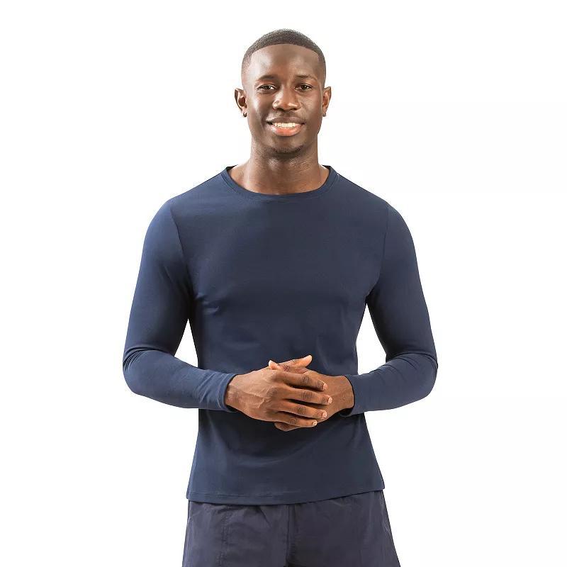 Men's Dolfin Solid Long Sleeve UPF 50+ Crewneck Swim Rash Guard Shirt, Size: Small, Royal Product Image