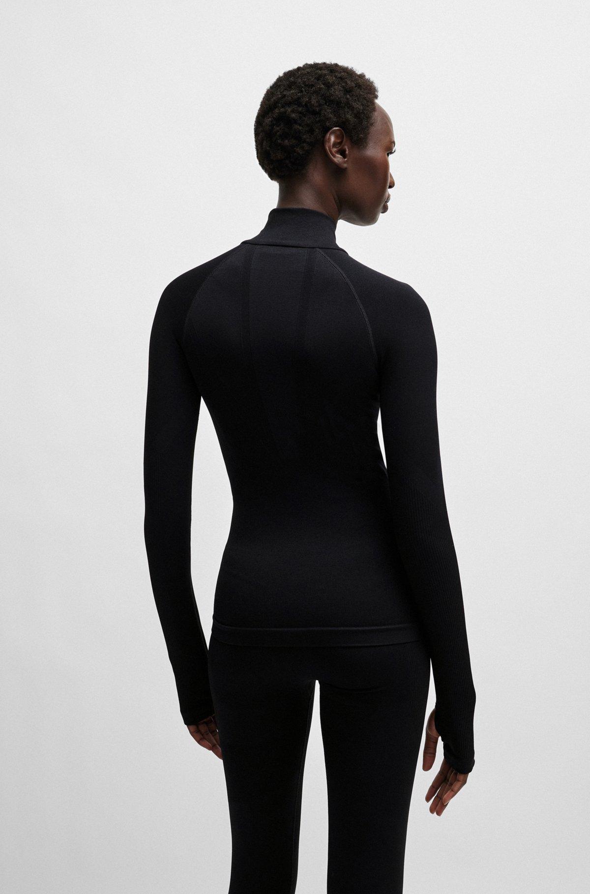 NAOMI x BOSS zip-up top in stretch jersey Product Image