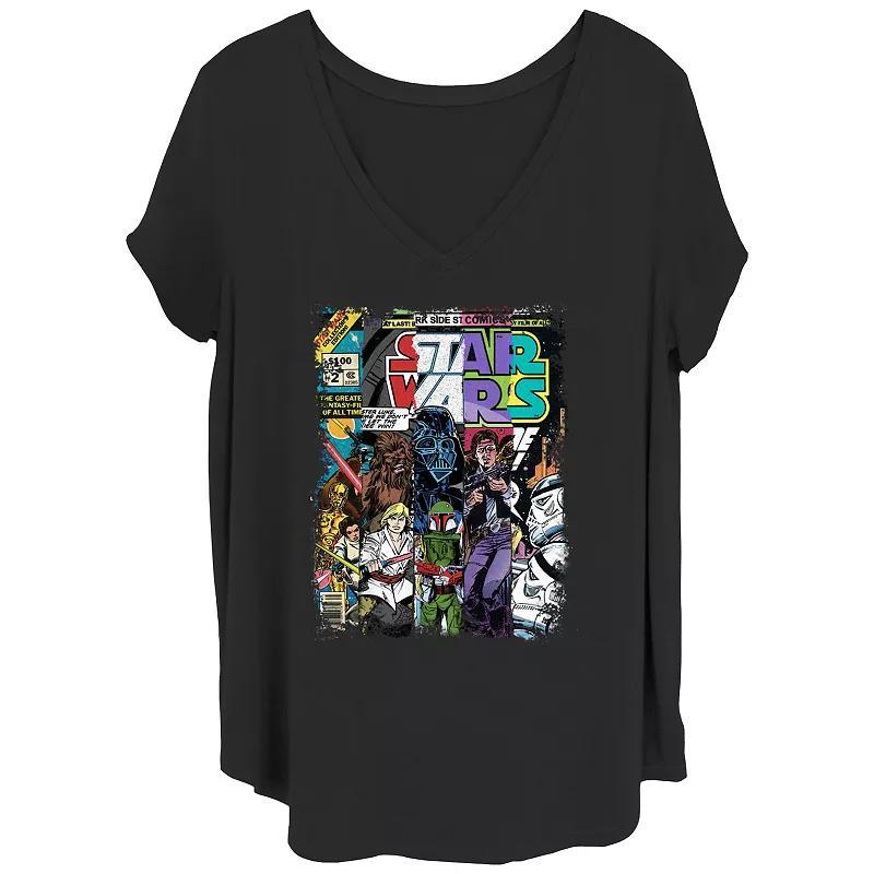 Juniors' Plus Size Country Music Fest Poster V-Neck Graphic Tee, Women's, Size: 1XL, Black Product Image