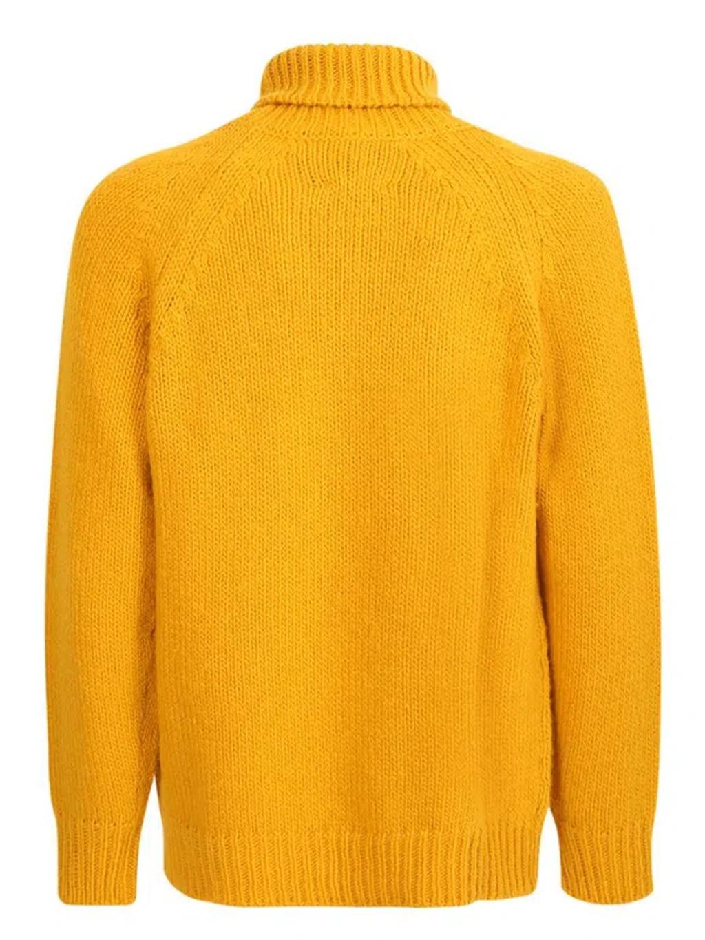PT TORINO Man Turtleneck Mustard Size 38 Wool, Alpaca Wool, Acrylic In Yellow Product Image
