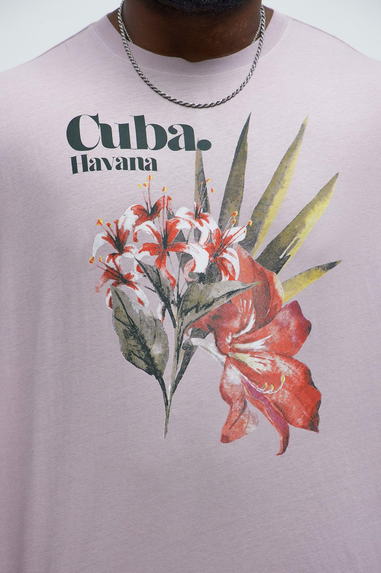 Cuba Havana Oversized Short Sleeve Tee - Purple Product Image