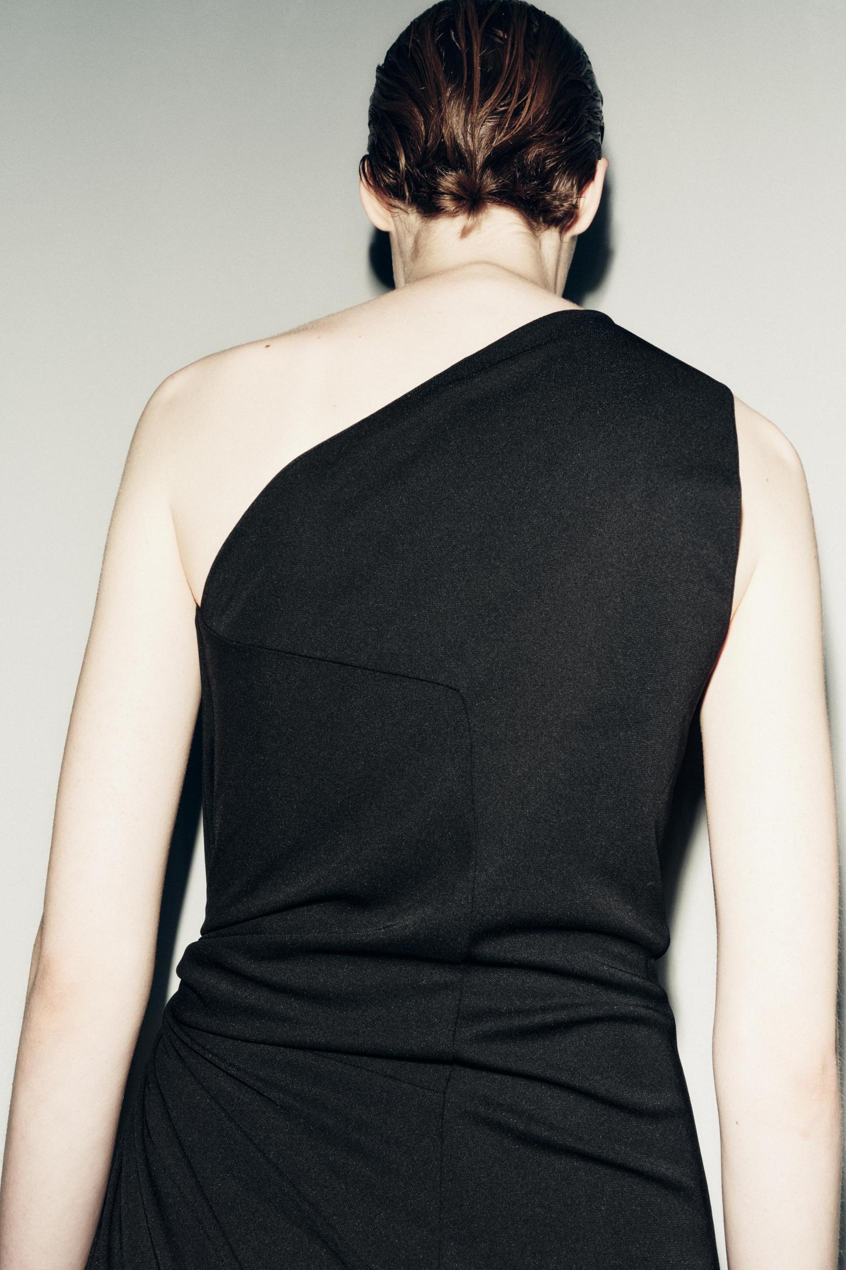 DRAPED ASYMMETRIC DRESS ZW COLLECTION Product Image