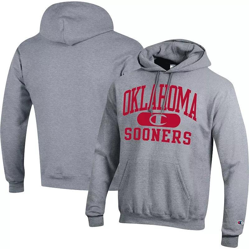 Men's Champion Heather Gray Oklahoma Sooners Arch Pill Pullover Hoodie, Size: XL, Grey Product Image