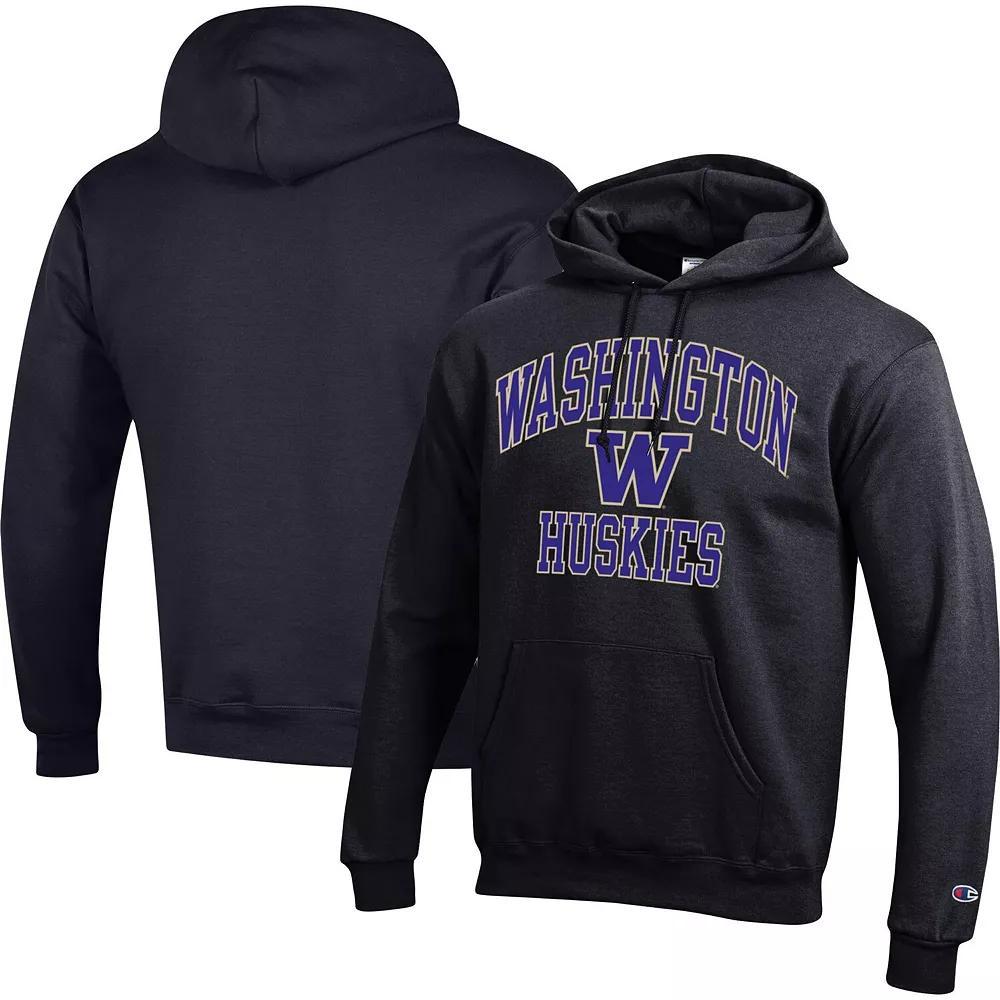 Men's Champion Black Washington Huskies High Motor Pullover Hoodie, Size: XL Product Image