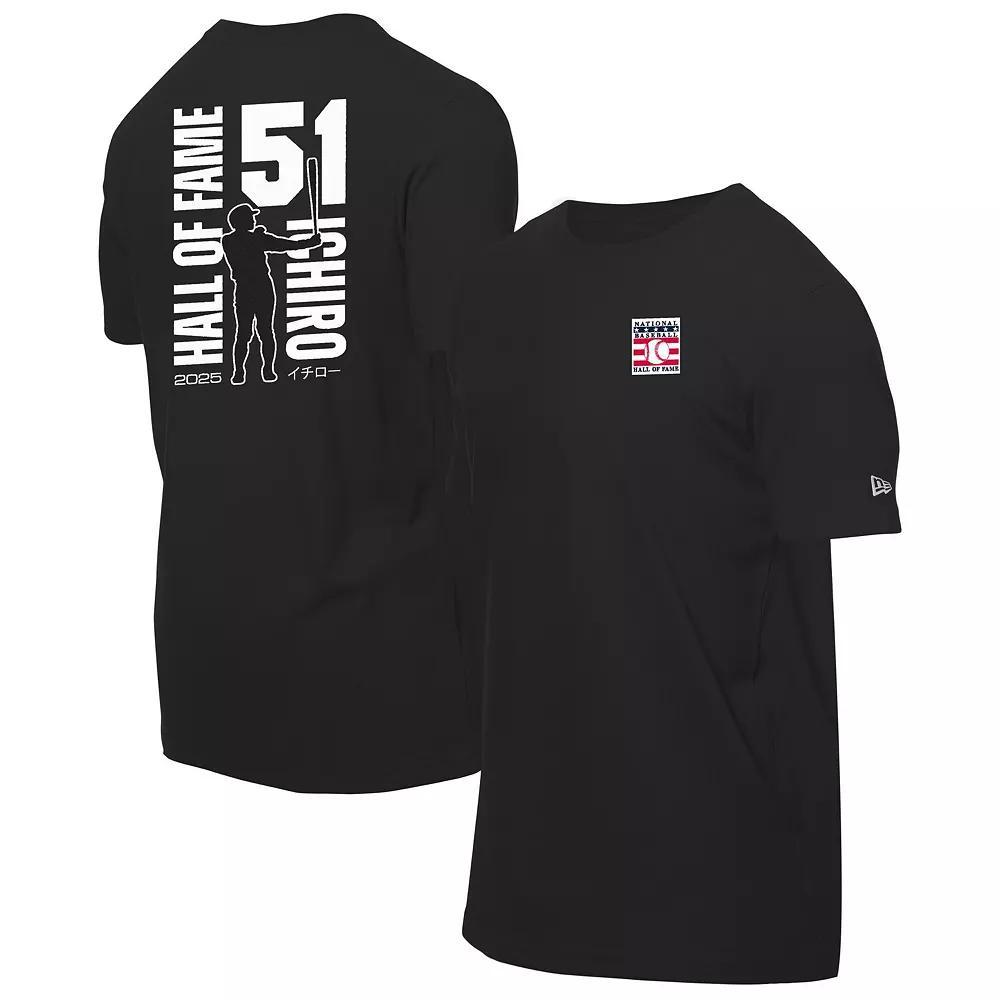 Men's New Era Ichiro Suzuki Black Seattle Mariners 2025 National Baseball Hall of Fame Graphic T-Shirt, Size: XL Product Image