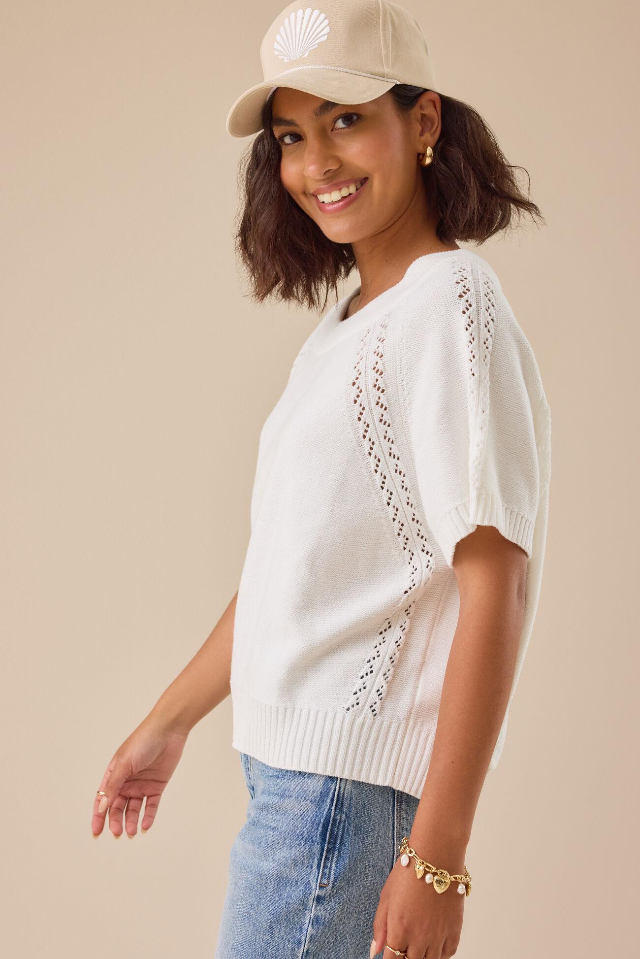 Maci Crochet Boxy Pullover Product Image