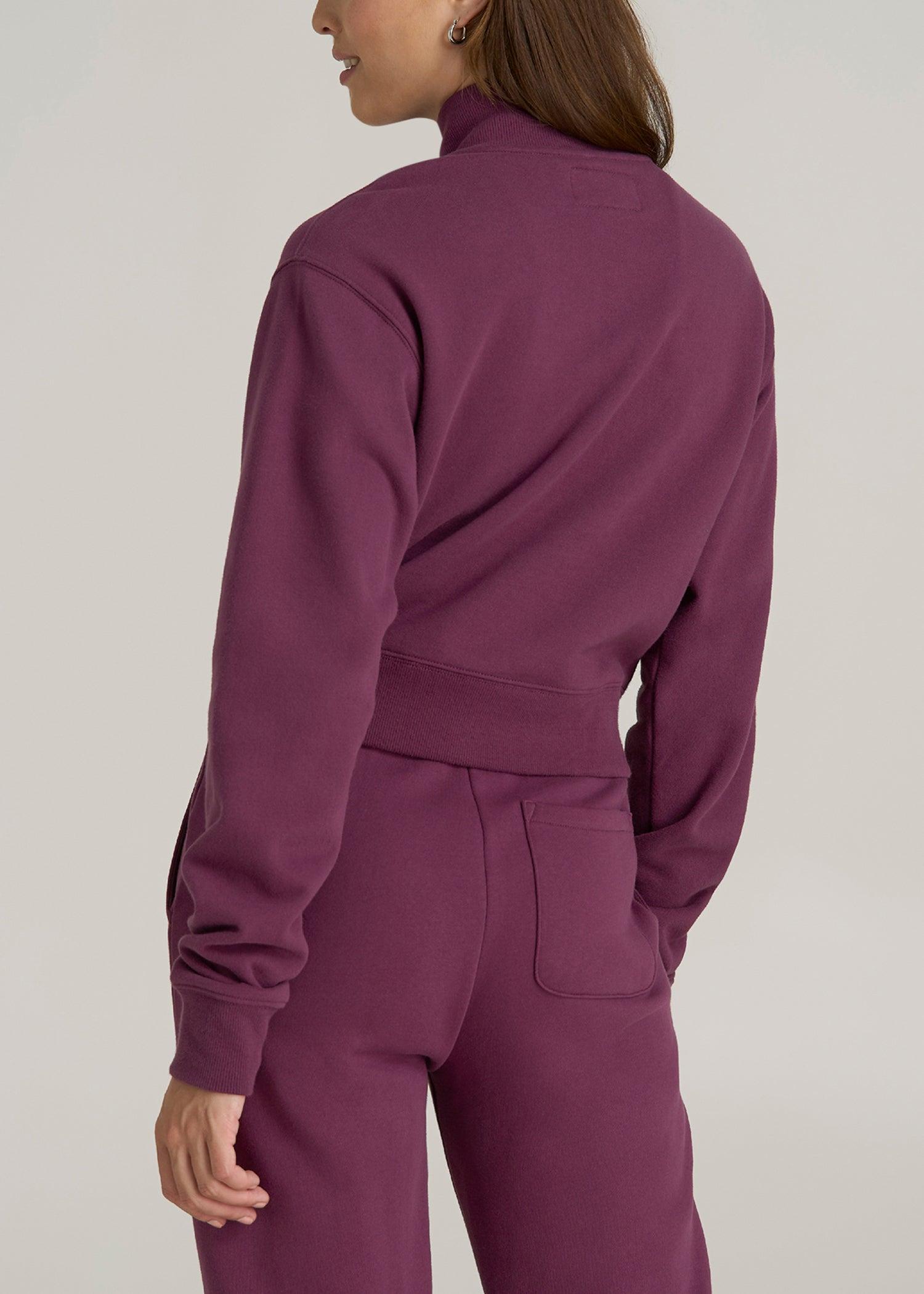 Wearever 2.0 Fleece Half-Zip Cropped Sweatshirt for Tall Women in Purple Gumdrop Product Image