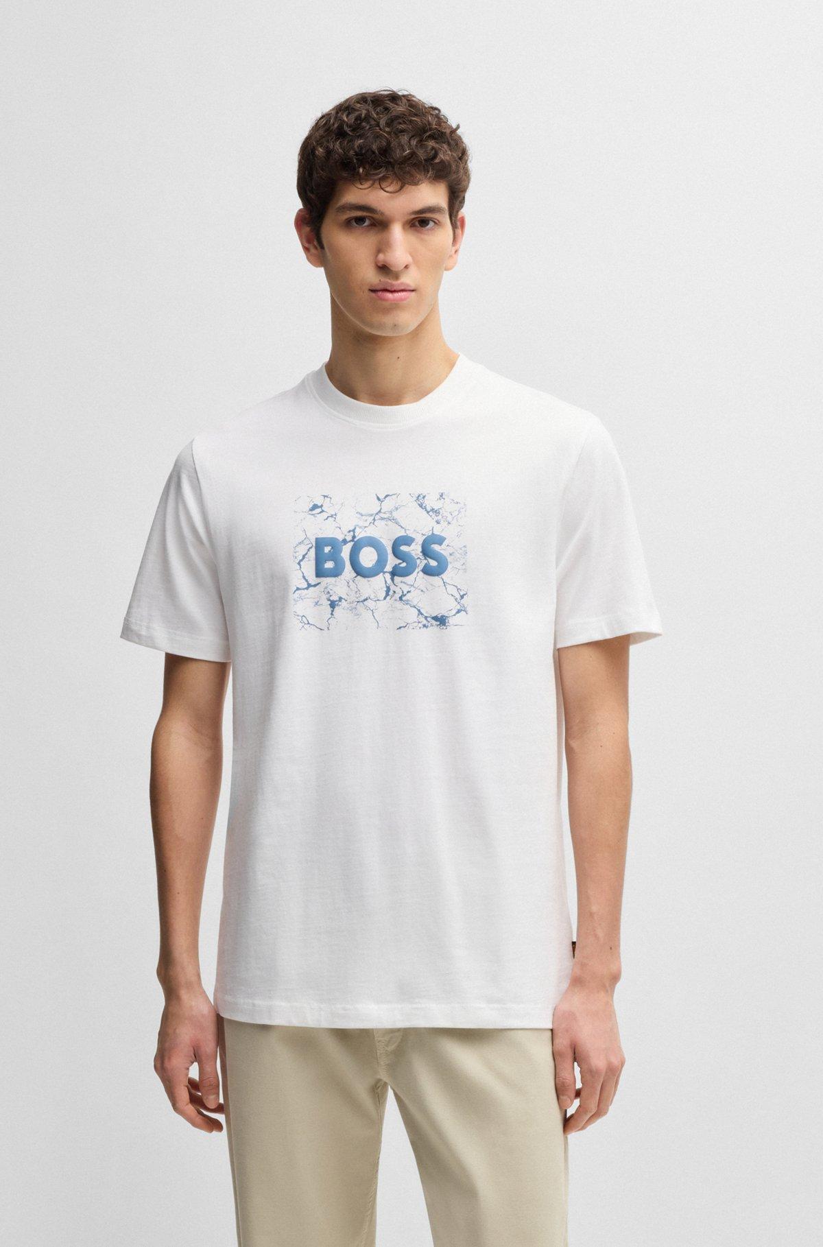 Cotton-jersey T-shirt with logo artwork Product Image