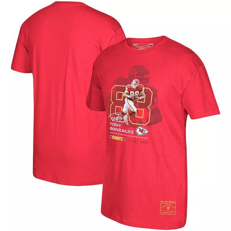 Mens Mitchell & Ness Tony Gonzalez Kansas City Chiefs Retired Player Graphic T-Shirt Product Image