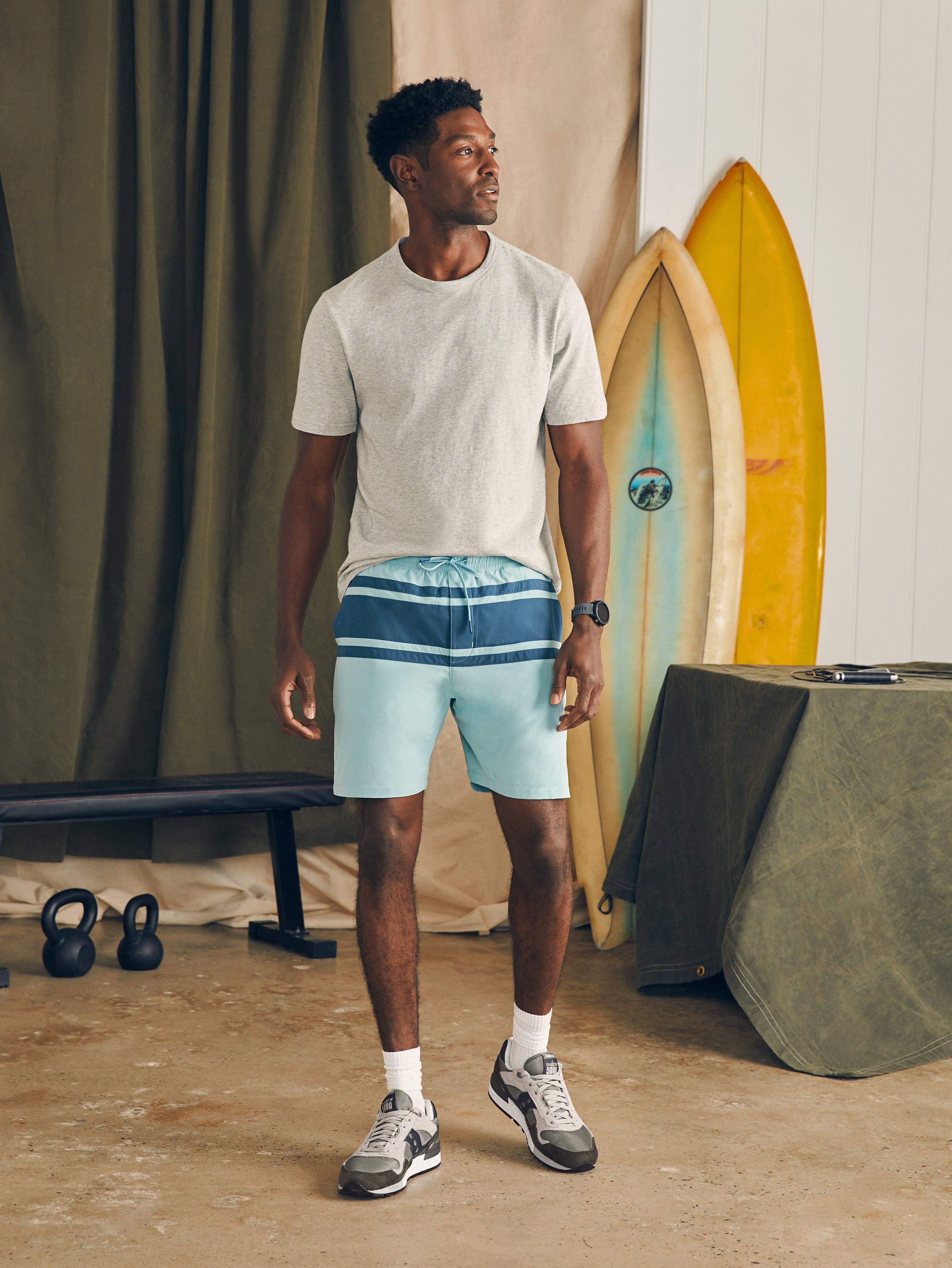 Shorelite Active Swim Short (7" Inseam) - Shore Teal Male Product Image