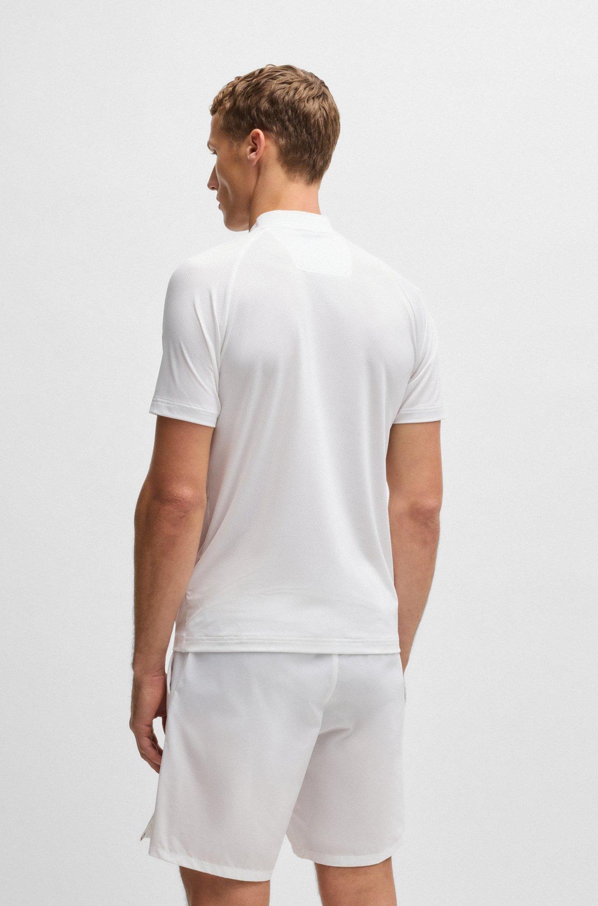 Active slim-fit polo shirt in super-stretch mesh Product Image