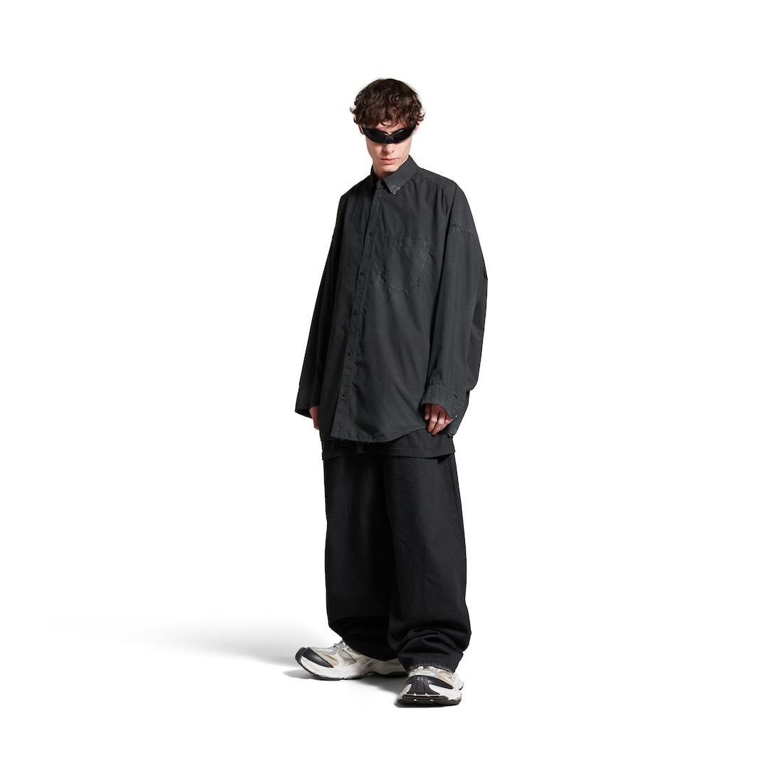 Balenciaga Cocoon Shirt Large Fit in Black Product Image