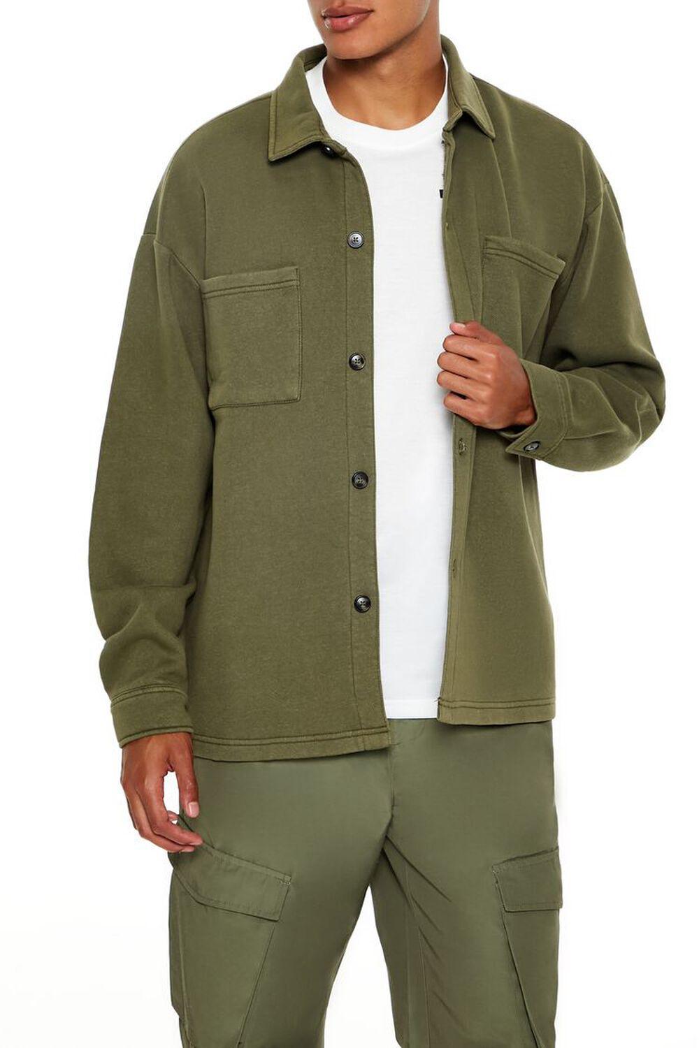 Washed Button-Front Pocket Shirt | Forever 21 Product Image