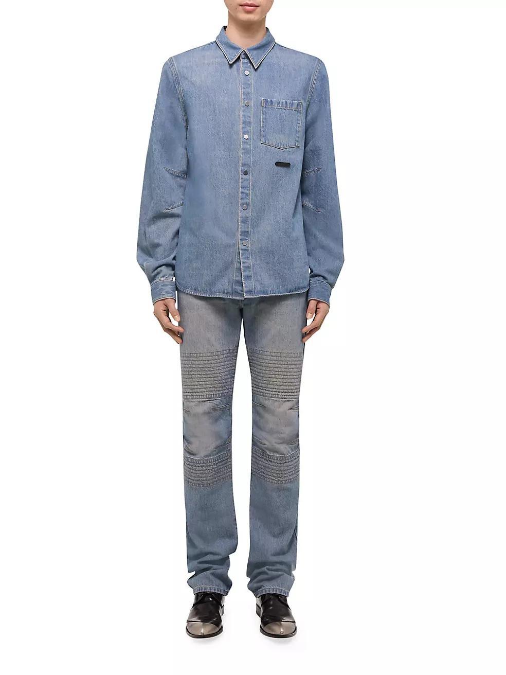 Curved CL Denim Shirt Product Image