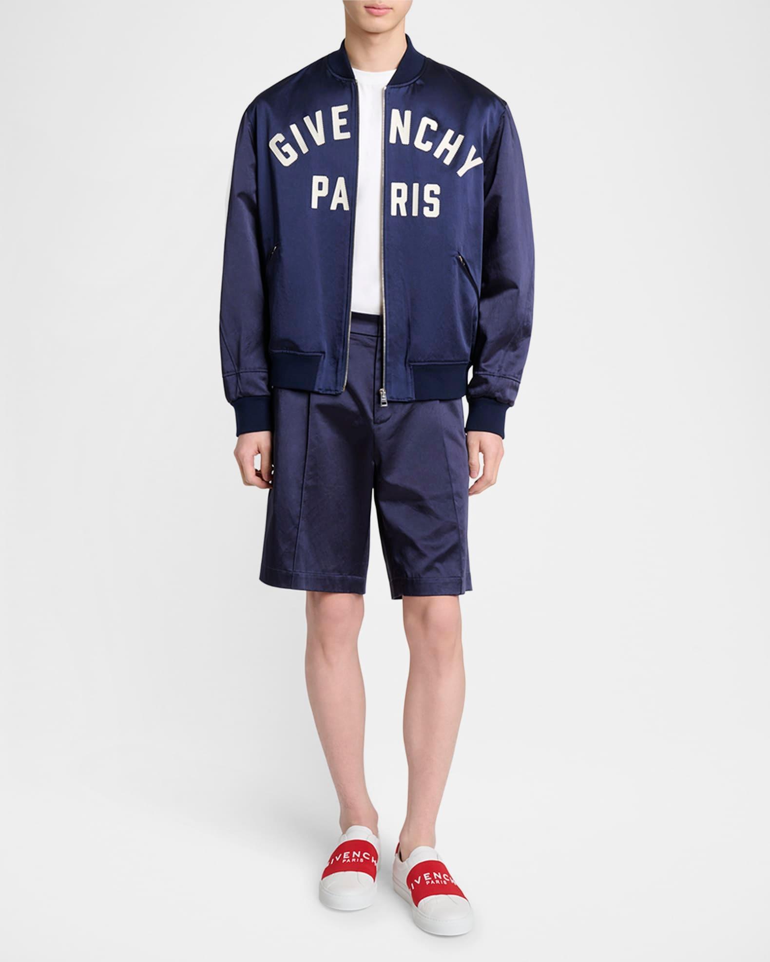 Men's Satin Logo Bomber Jacket Product Image