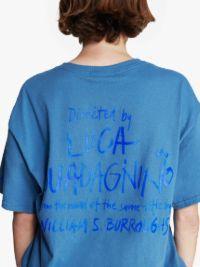 JW ANDERSON X QUEER T-SHIRT WITH TEXT PRINT in blue | JW Anderson US  Product Image