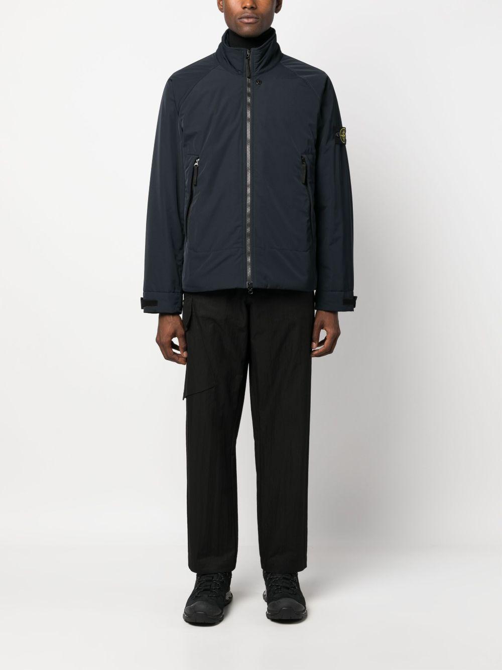 Compass-motif zip-up windbreaker Product Image