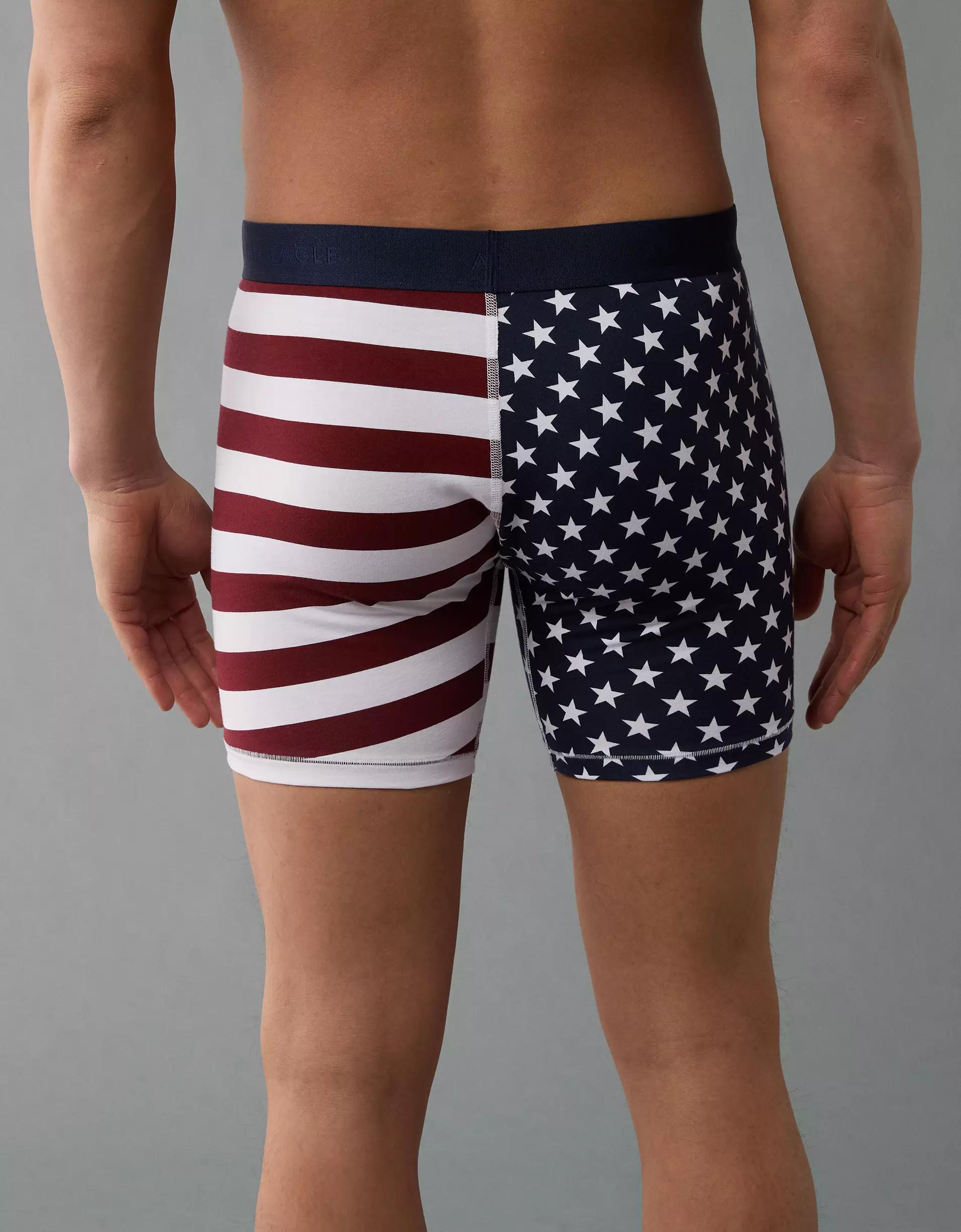 AEO Men's USA Stars & Stripes 6" Flex Boxer Brief Product Image