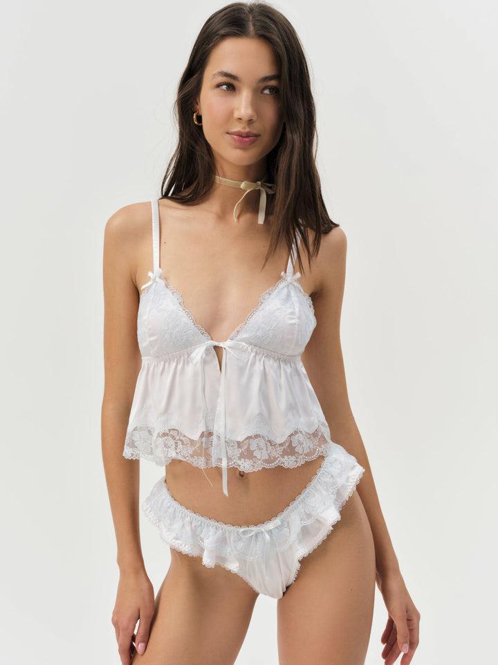 Jaden Sleep Top — White Product Image