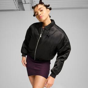 PUMA Women's Satin Bomber Jacket Product Image