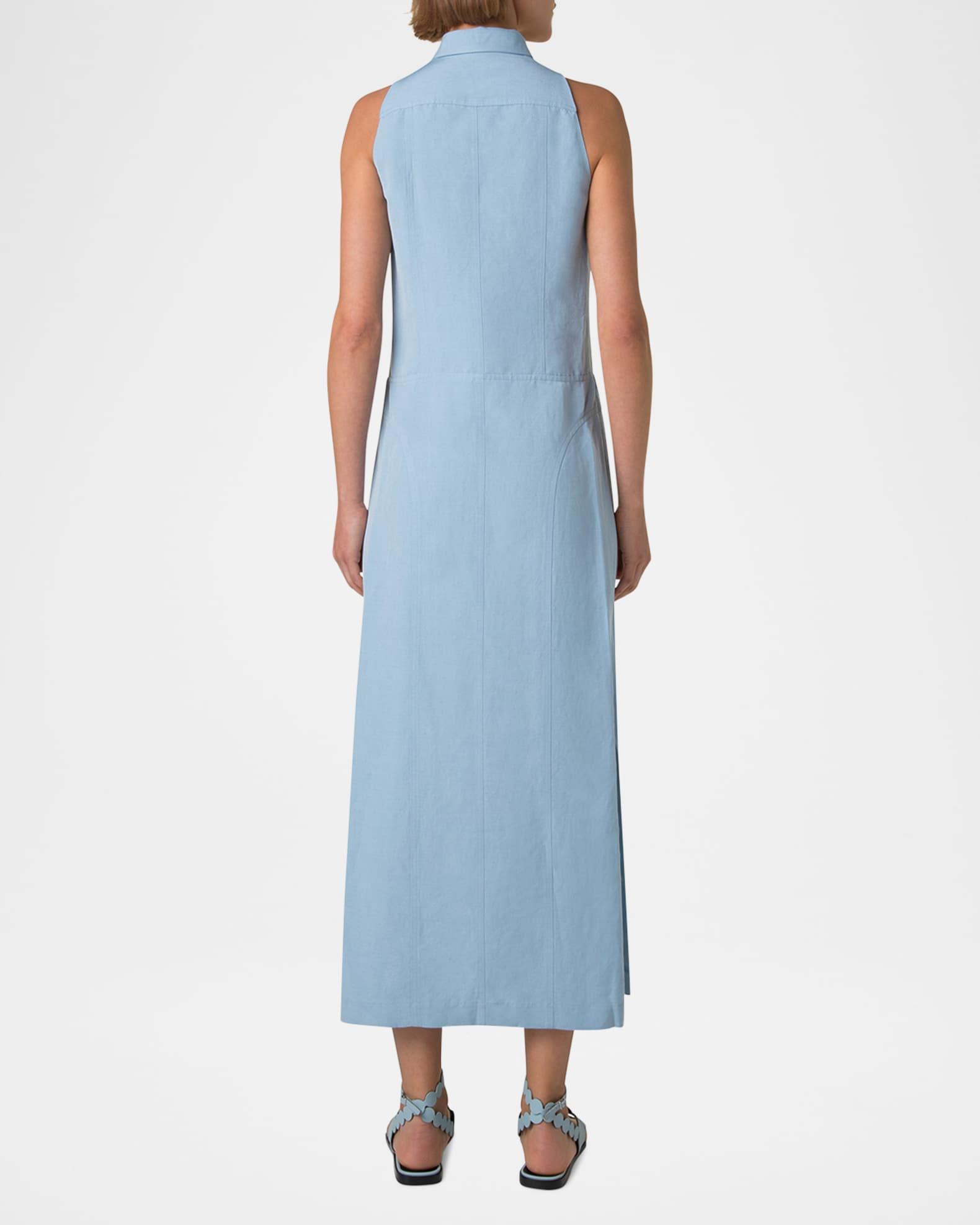 Kent Collar Midi Linen Shirt Dress Product Image