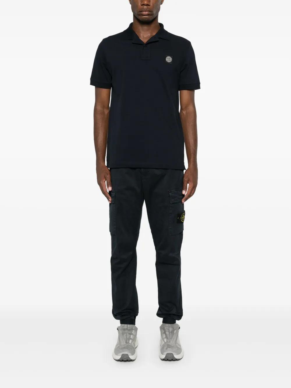 Compass-badge piqué polo shirt Product Image