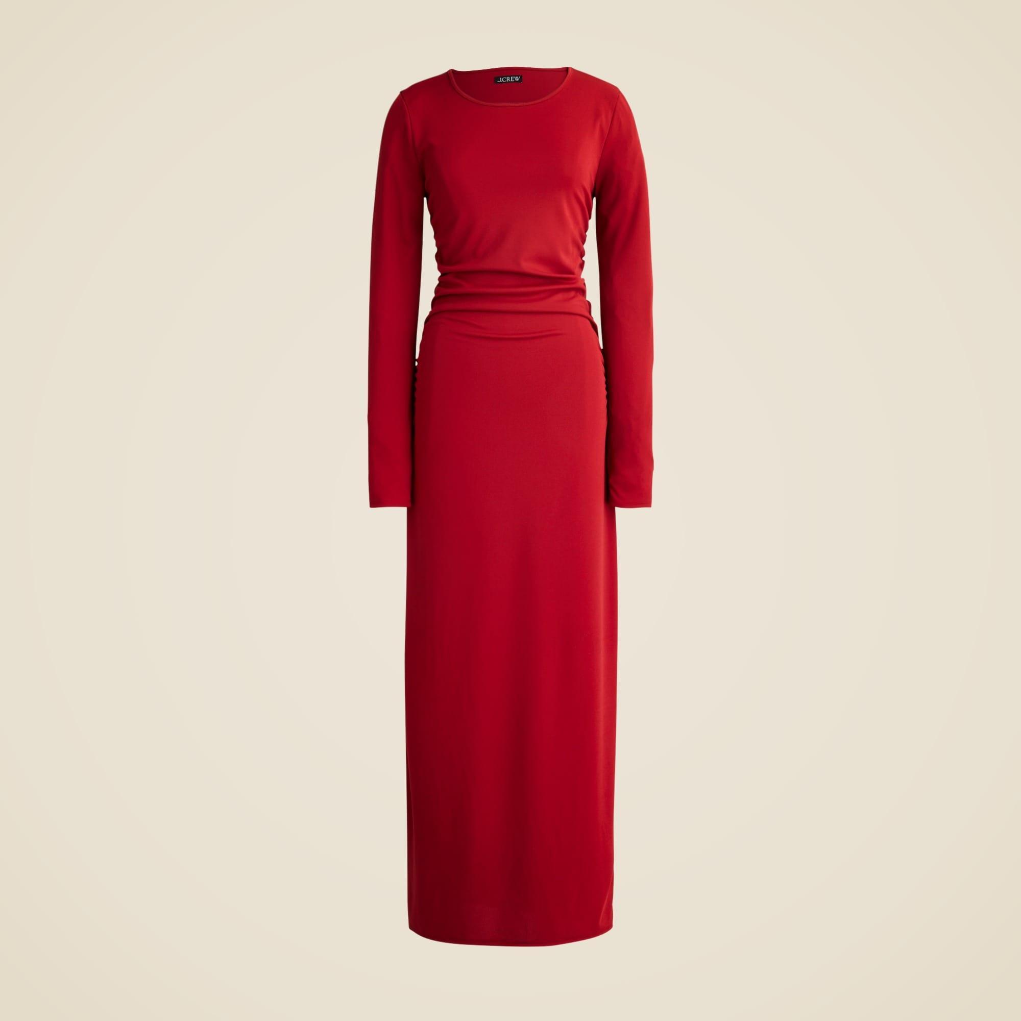 Long-sleeve dress in jersey crepe Product Image
