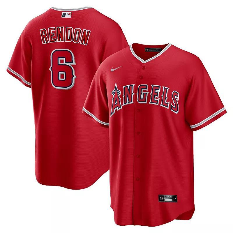 Men's Nike Anthony Rendon Red Los Angeles Angels Alternate Replica Player Name Jersey, Size: Small Product Image