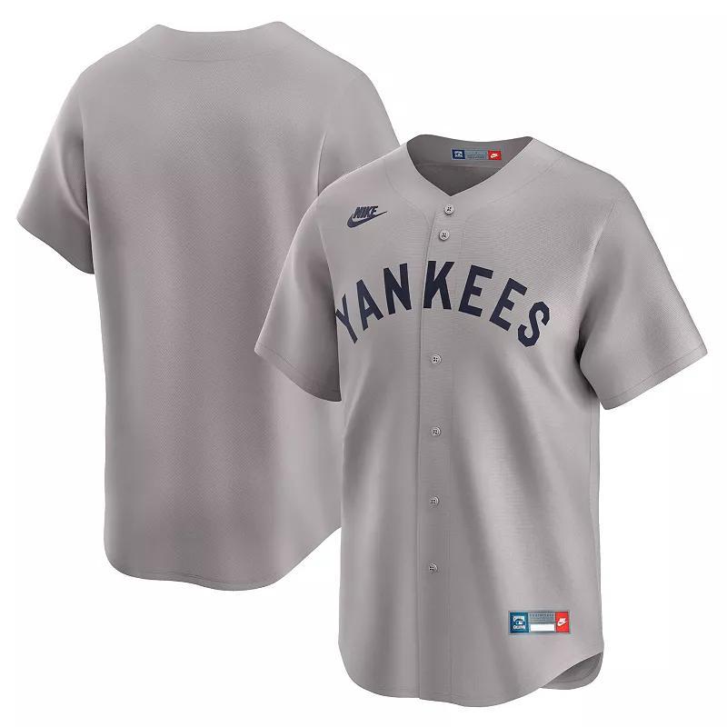 Men's Nike Babe Ruth Gray New York Yankees Throwback Cooperstown Collection Limited Jersey, Size: Medium, Grey Product Image