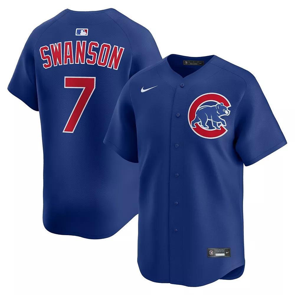Men's Nike Dansby Swanson Royal Chicago Cubs Alternate Limited Jersey, Size: Medium, Blue Product Image