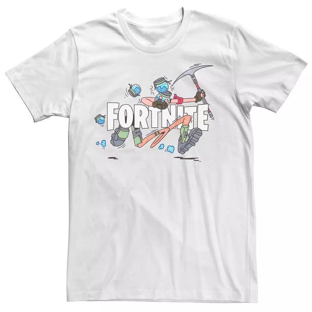 Men's Fornite Logo Running Graphic Tee, Size: Medium, White Product Image