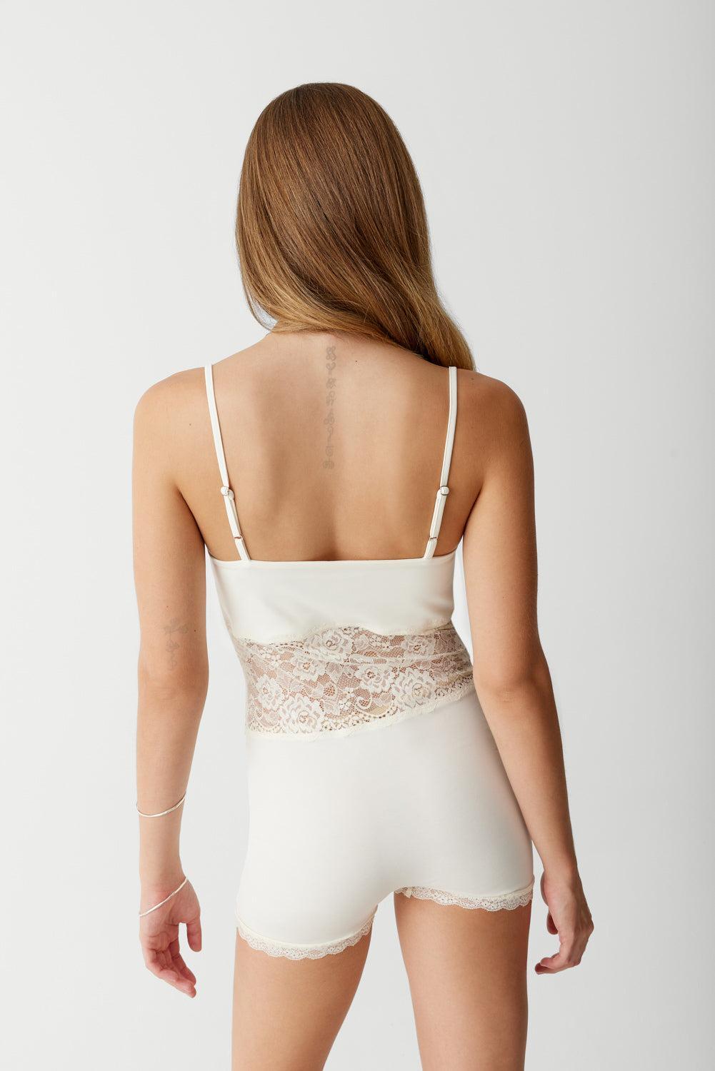 Whisper Lace Bodysuit - Porcelain Product Image