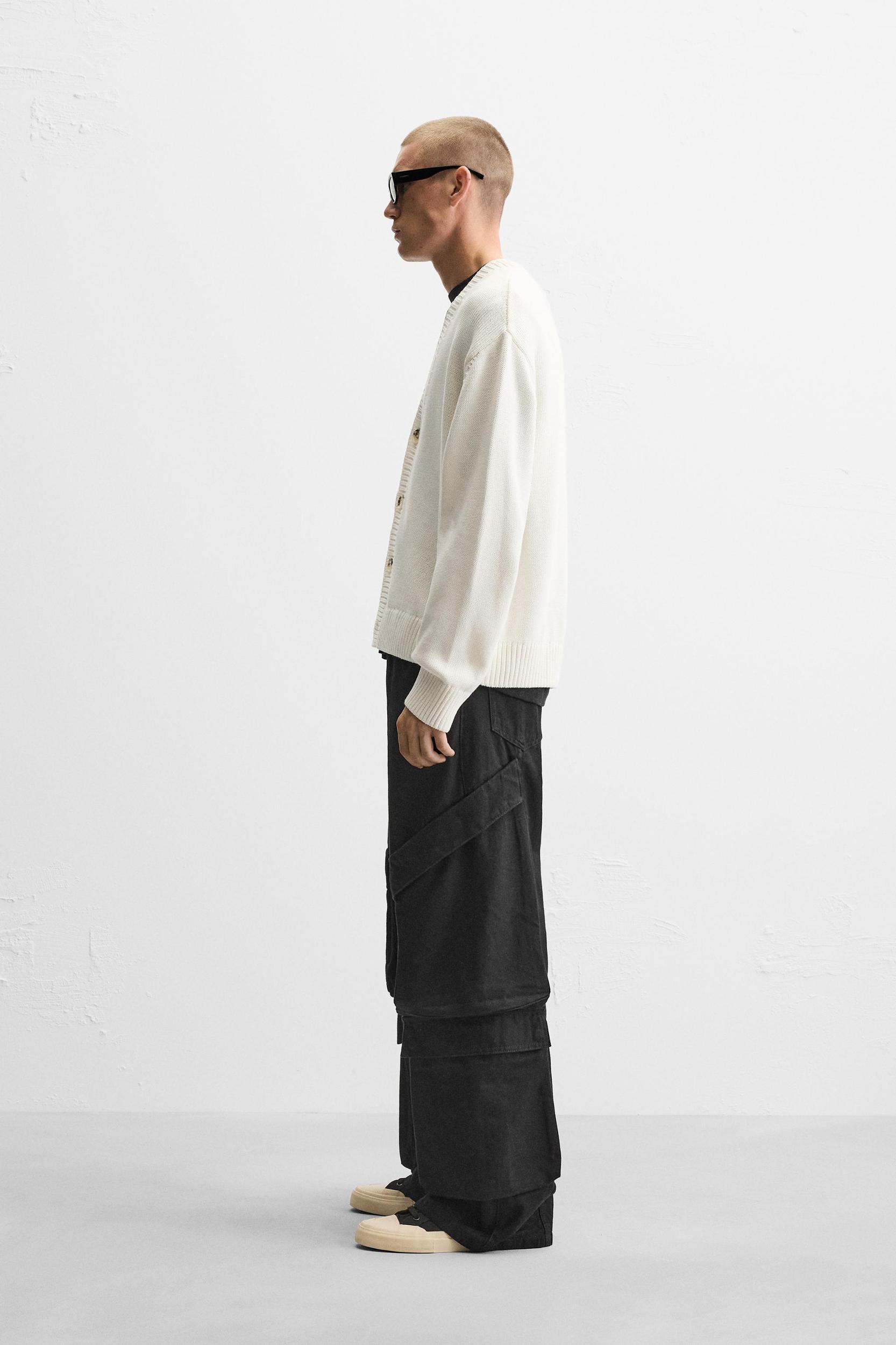 POCKET DENIM CARGO PANTS Product Image