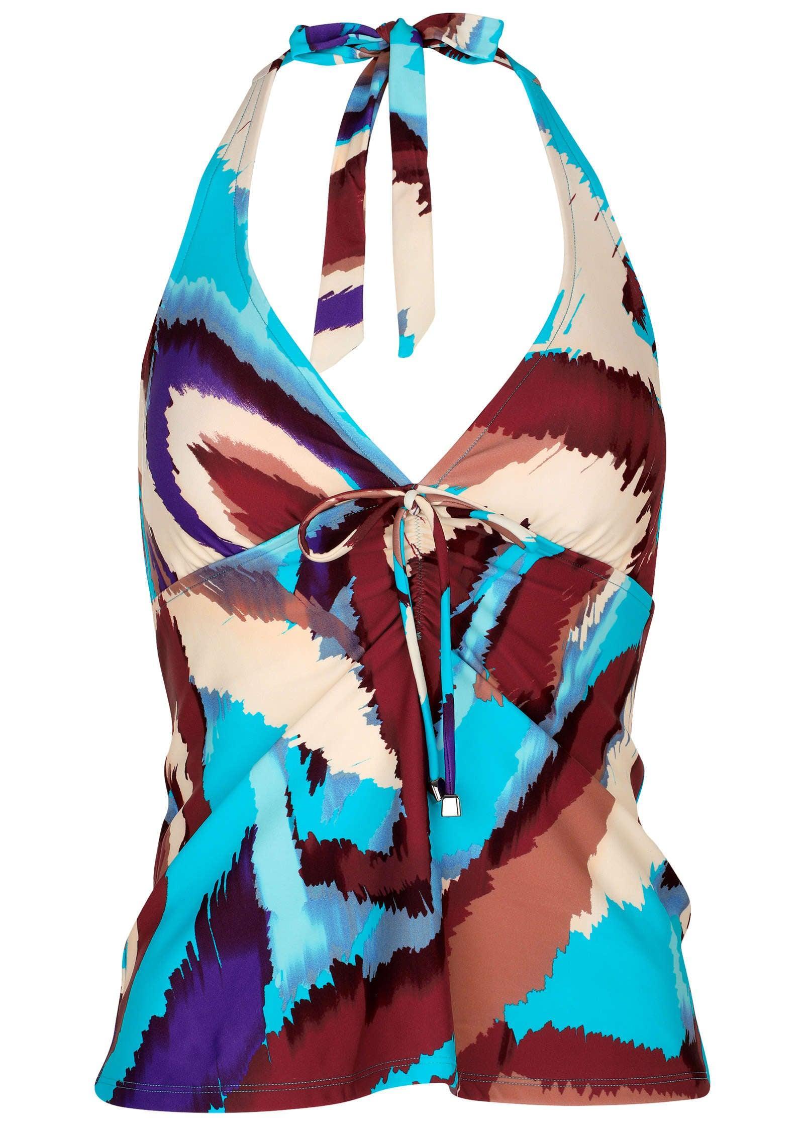 Sicily Halter Tankini - Ikat Flowers Product Image