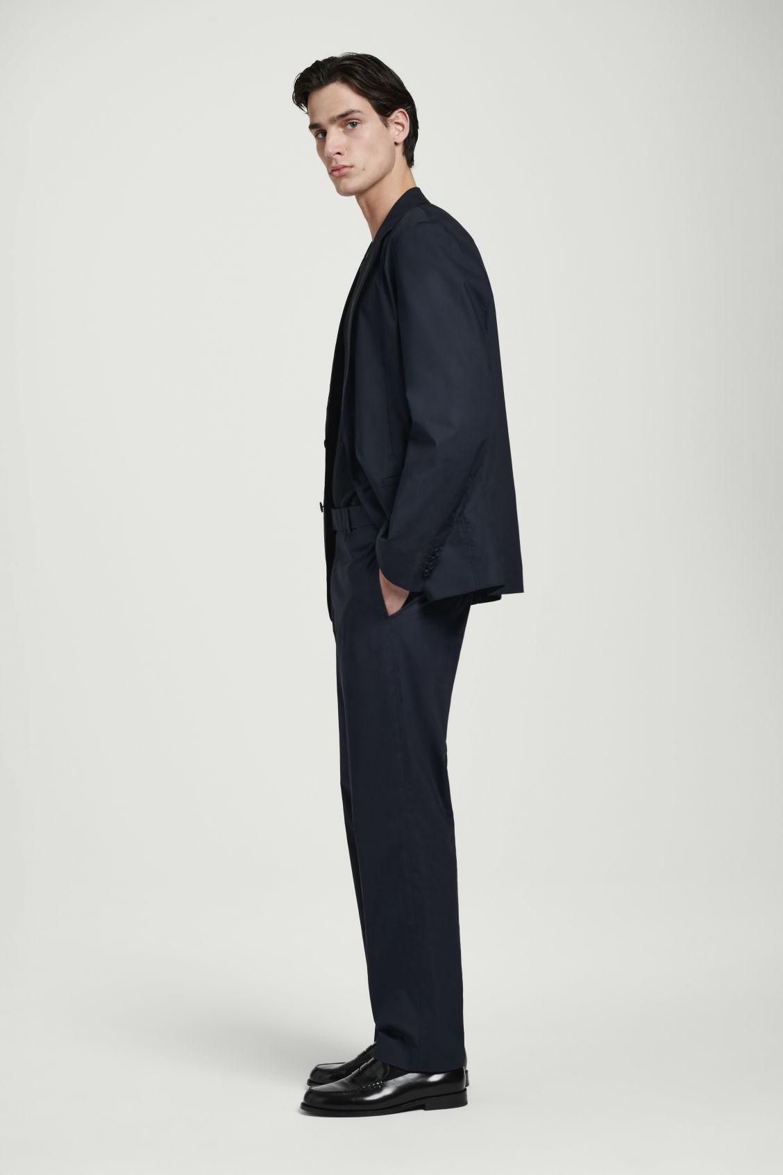 COTTON STRAIGHT-LEG PANTS Product Image