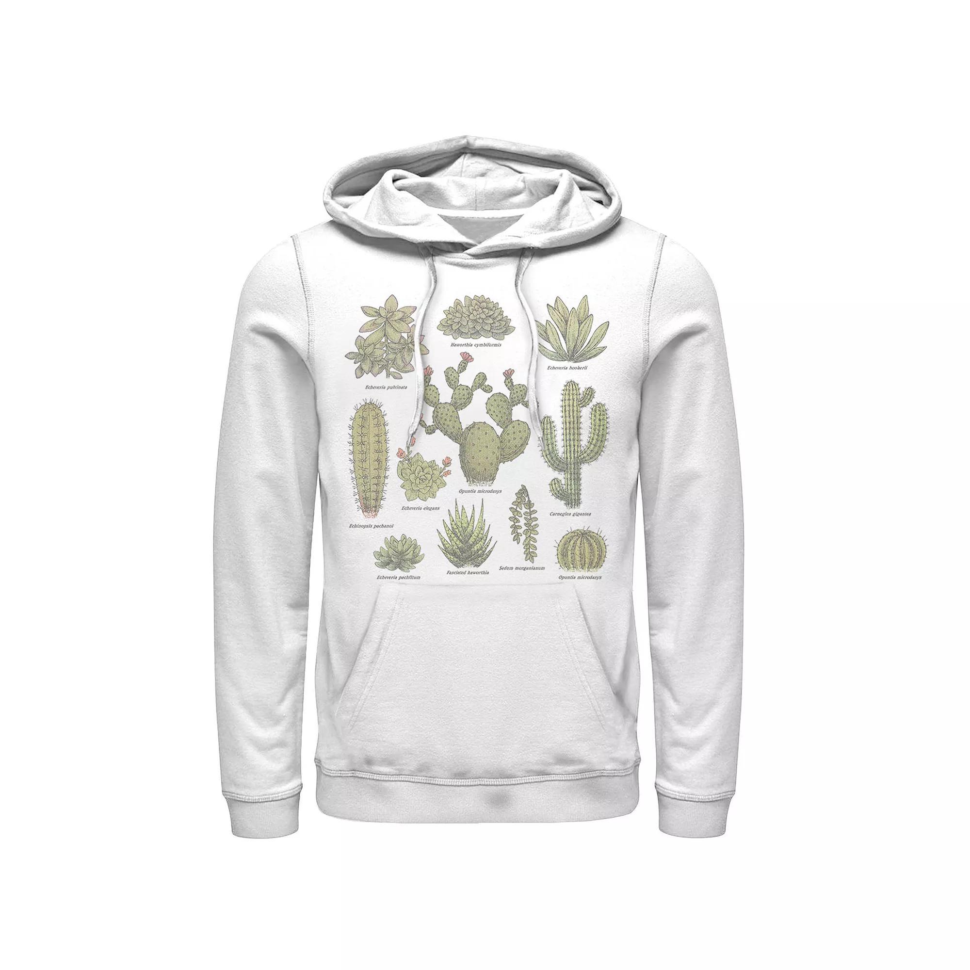 Men's Fifth Sun Botanical Cactus Line Up Hoodie, Size: 3XL, White Product Image