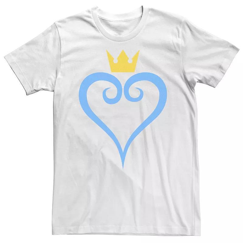 Men's Kingdom Hearts Heart And Crown Logo Tee, Size: Large, Black Product Image