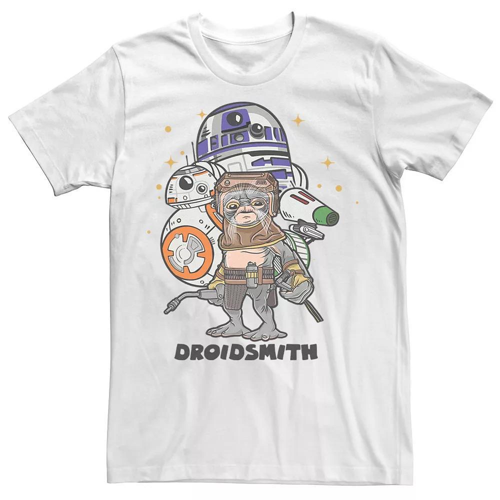 Men's Star Wars: The Rise Of Skywalker Babu Frik Droidsmith Tee, Size: Medium, White Product Image