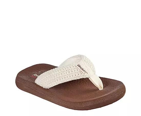 Skechers Relaxed Fit® Cali® Asana Valley Chic! Women's Thong Sandals, Size: 6, Natural Product Image