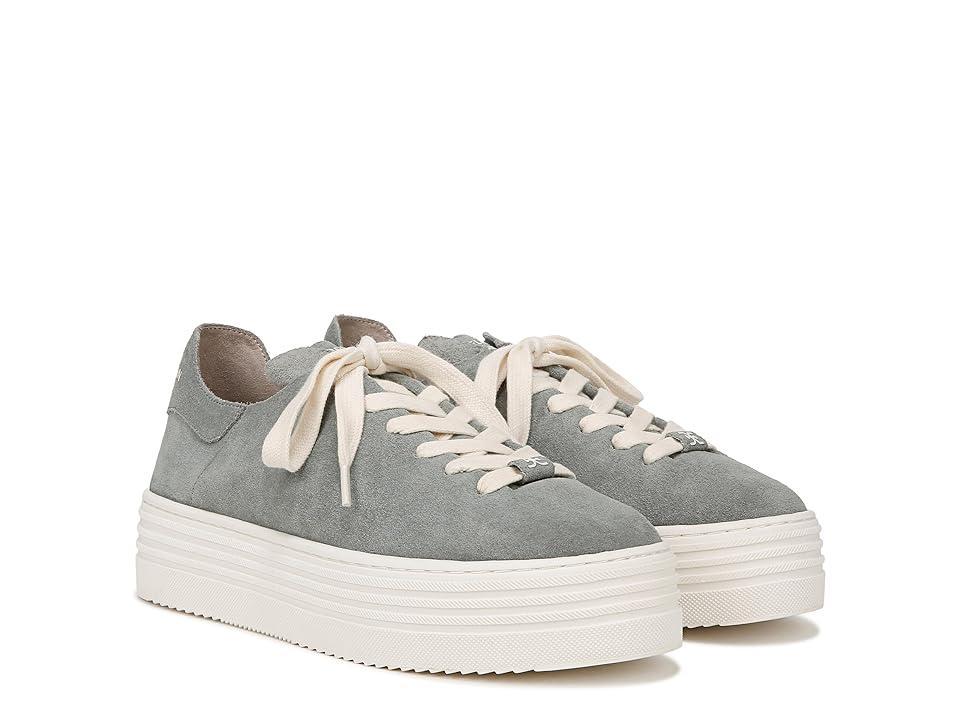 Sam Edelman Pippy Lace Up Platform Sneaker Sky Grey Suede Product Image