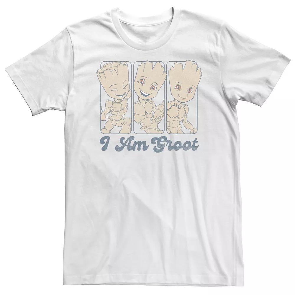 Big & Tall Marvel Guardians of the Galaxy Classic Three Panel I Am Groot Tee, Men's, Size: 4XL, White Product Image