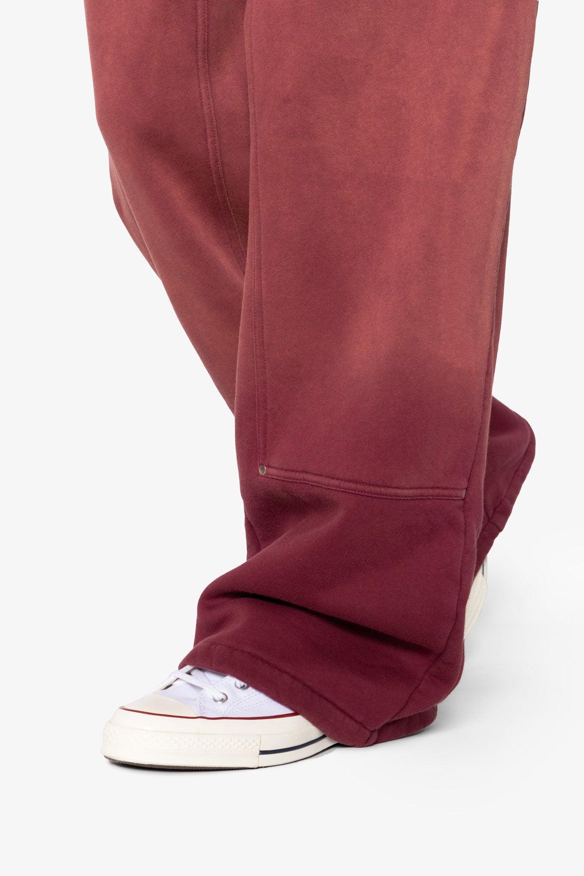 West Double Knee Sweatpants - Red Product Image